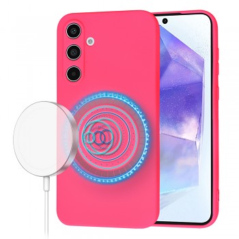 Techsuit SoftFlex MagSafe pro Samsung Galaxy A55 5G v růžové barvě