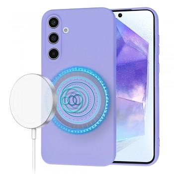 Techsuit SoftFlex MagSafe pro Samsung Galaxy A55 5G světle fialová