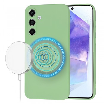 Techsuit SoftFlex MagSafe pro Samsung Galaxy A55 5G mátově zelená
