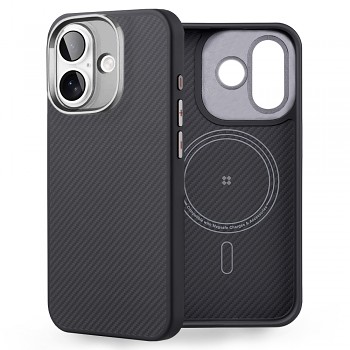 Pouzdro Edizard Pro MagSafe iPhone 16 Plus černé