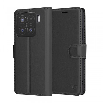 Kožené pouzdro Techsuit Xiaomi 15 černé