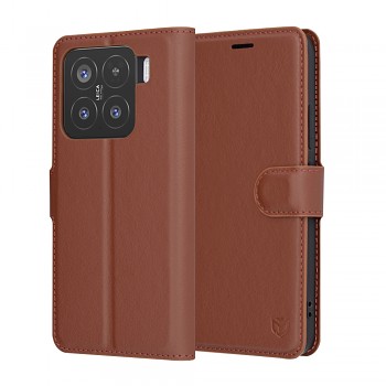 Kožené pouzdro Techsuit Xiaomi 15 hnědé