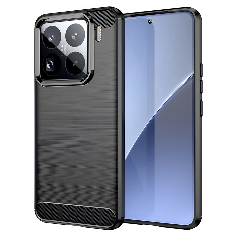 Levně Pouzdro Techsuit Carbon Silicone pro Xiaomi 15 Pro černé