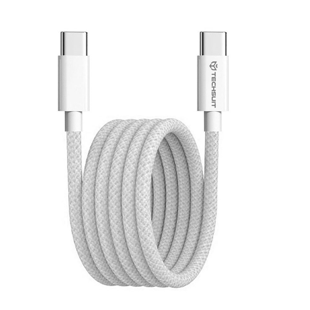 Levně Techsuit Data Cable PCB114D pro Apple Android Type-C 1m šedý