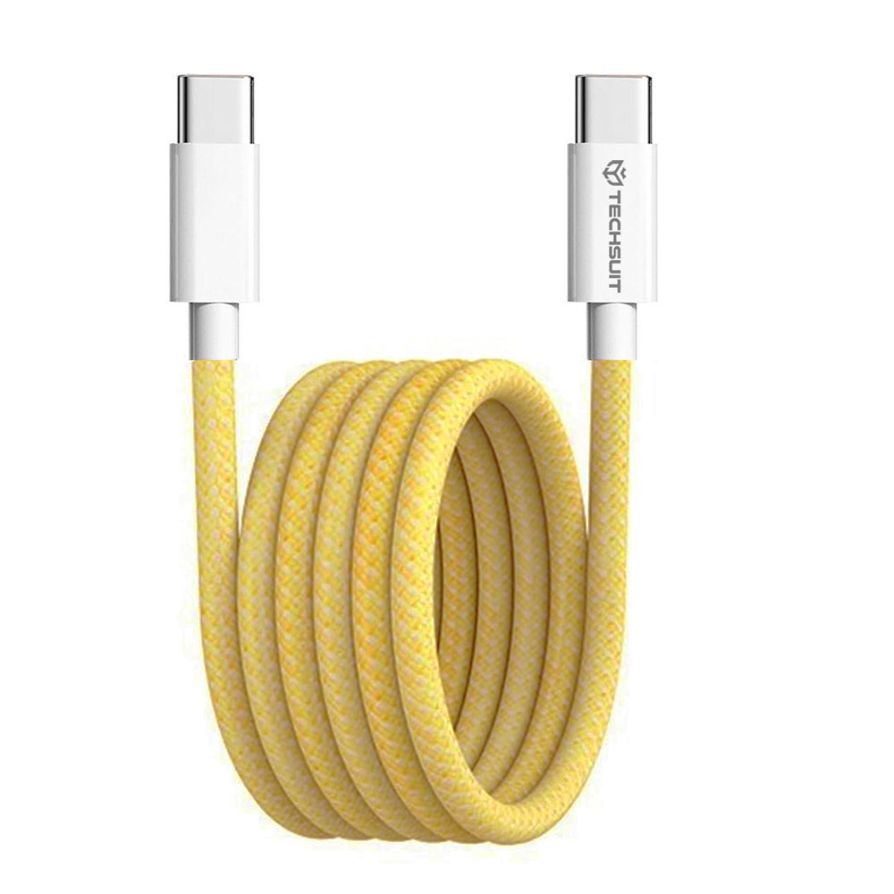 Levně Techsuit Datový kabel PCB114D pro Apple Android Type-C 1m žlutý
