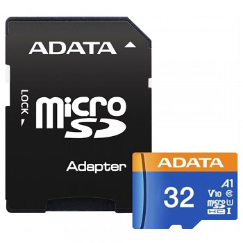 Adata paměťová karta MicroSDHC 32GB Class 10 UHS-I U1 černá s adaptérem