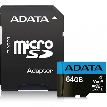 Adata paměťová karta MicroSDXC 64GB Class 10 UHS-I V10 černá