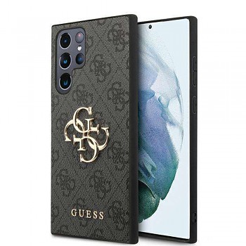 Guess Leather 4G Metal Logo pouzdro Samsung Galaxy S24 Ultra černé