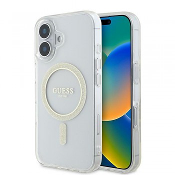 Guess IML Glitter Circle MagSafe GUHMP16SHFGERET iPhone 16 průhledný