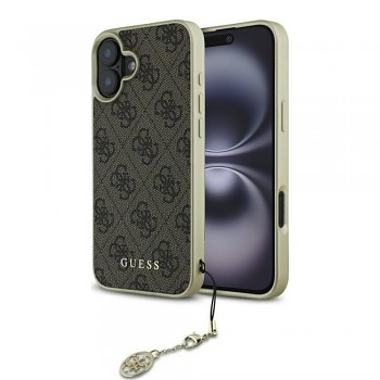 Guess Hardcase 4G Charms Collection GUHCP16MGF4GBR iPhone 16 Plus hnědý