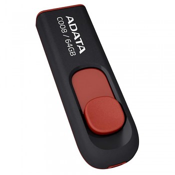 Adata USB flash disk AC008-64G-RKD 64GB černá červená