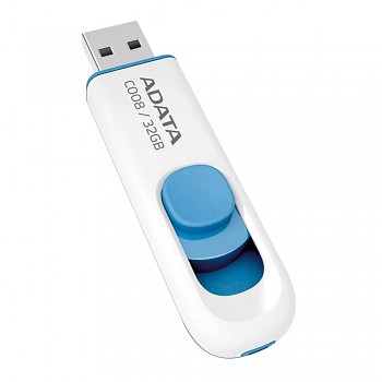 Adata Memory Stick AC008-32G-RWE USB 2.0 FlashDrive 32GB bílá modrá