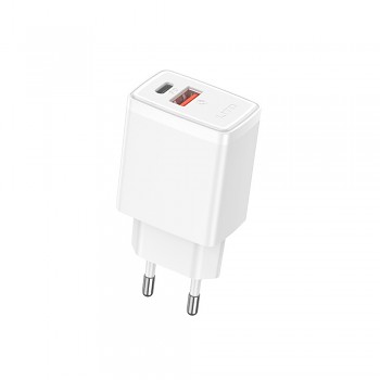 Lito Wall Charger LC09 Type-C USB PD20W QC3.0 Rychlonabíječka Bílá