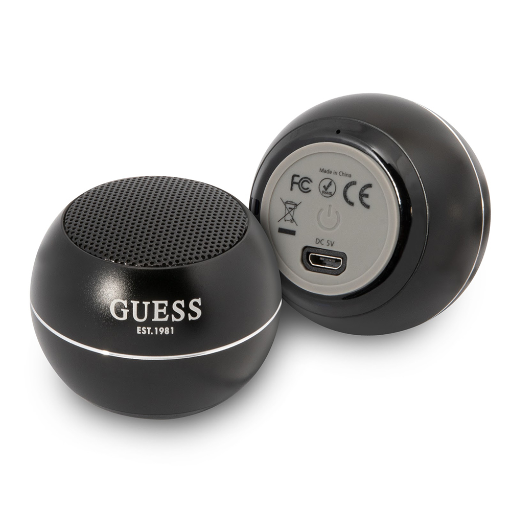 Levně Guess Wireless Mini Speaker Bluetooth 5.0 3W 300mAh 4H černý