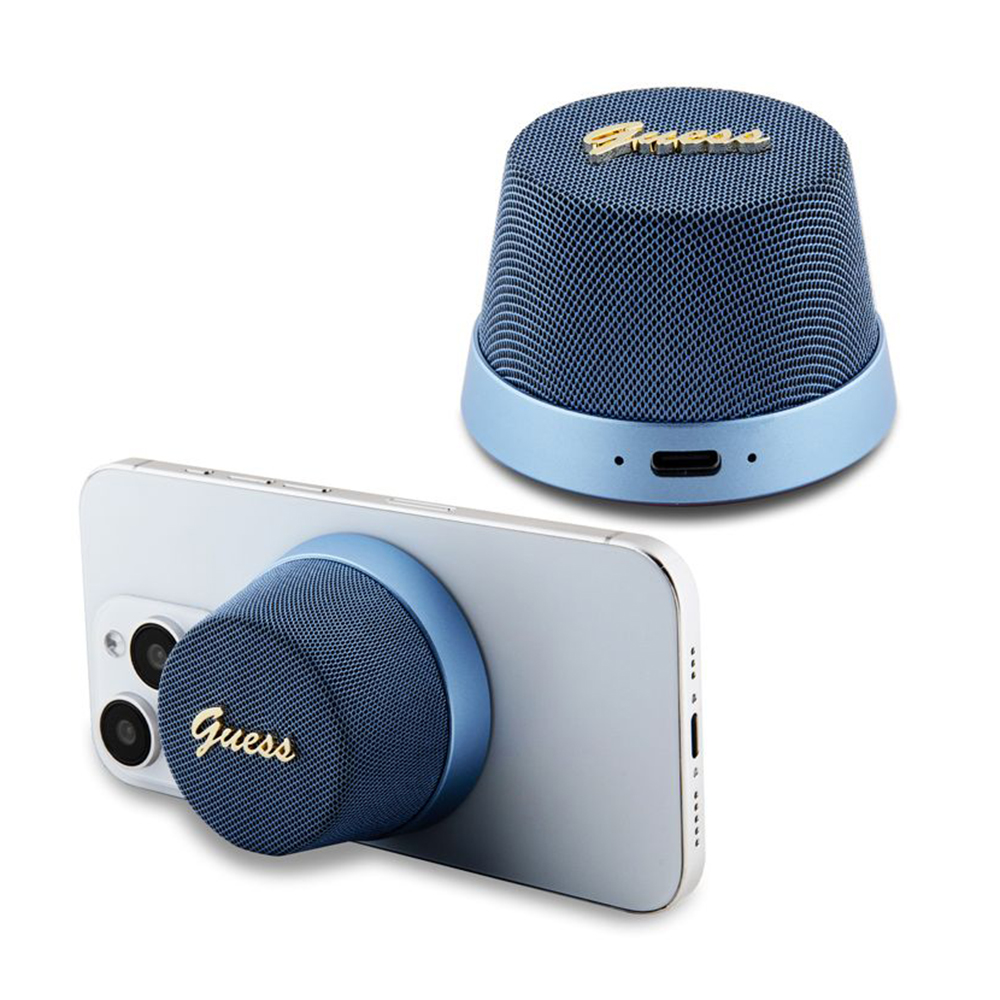Guess Speaker Stand Magnetic Script Metal modrý