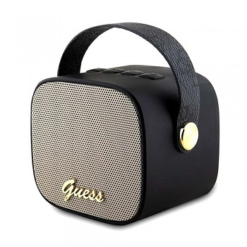 Guess Wireless Speaker PU Leather 4G Script Logo černý