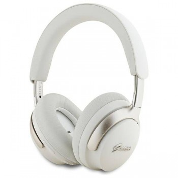 Guess Bezdrátová sluchátka Metal Script Logo Bluetooth ANC Na uši Béžová