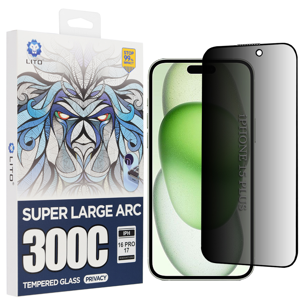 Levně Lito D+ Max Privacy 300C pro iPhone 15 Plus černá