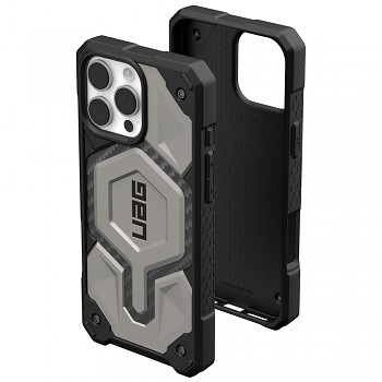 UAG Monarch Pro MagSafe pro iPhone 16 Pro Max v titanové barvě