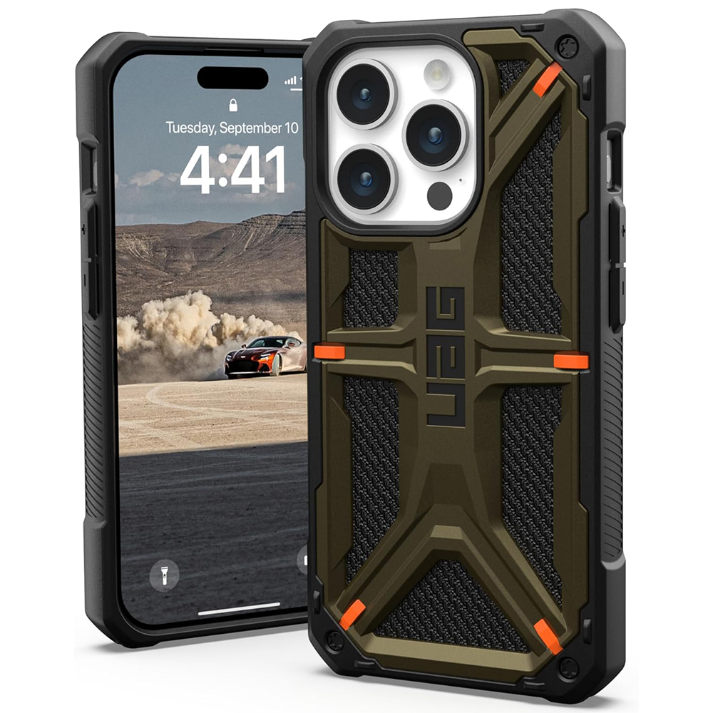 UAG Monarch pro iPhone 15 Pro Kevlar zelený Element