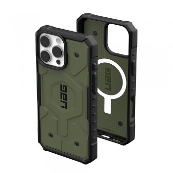 Pouzdro UAG Pathfinder MagSafe pro iPhone 16 Pro Max olivově zelené