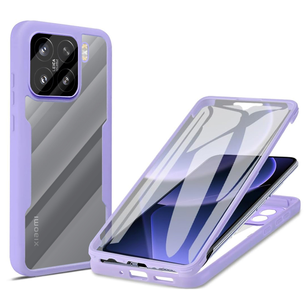 Levně Techsuit ColorVerse 360 Series s ochranou displeje Xiaomi 15 fialová