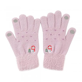 Techsuit Rukavice ST0011 z norkové kožešiny velikost 21cm fialová