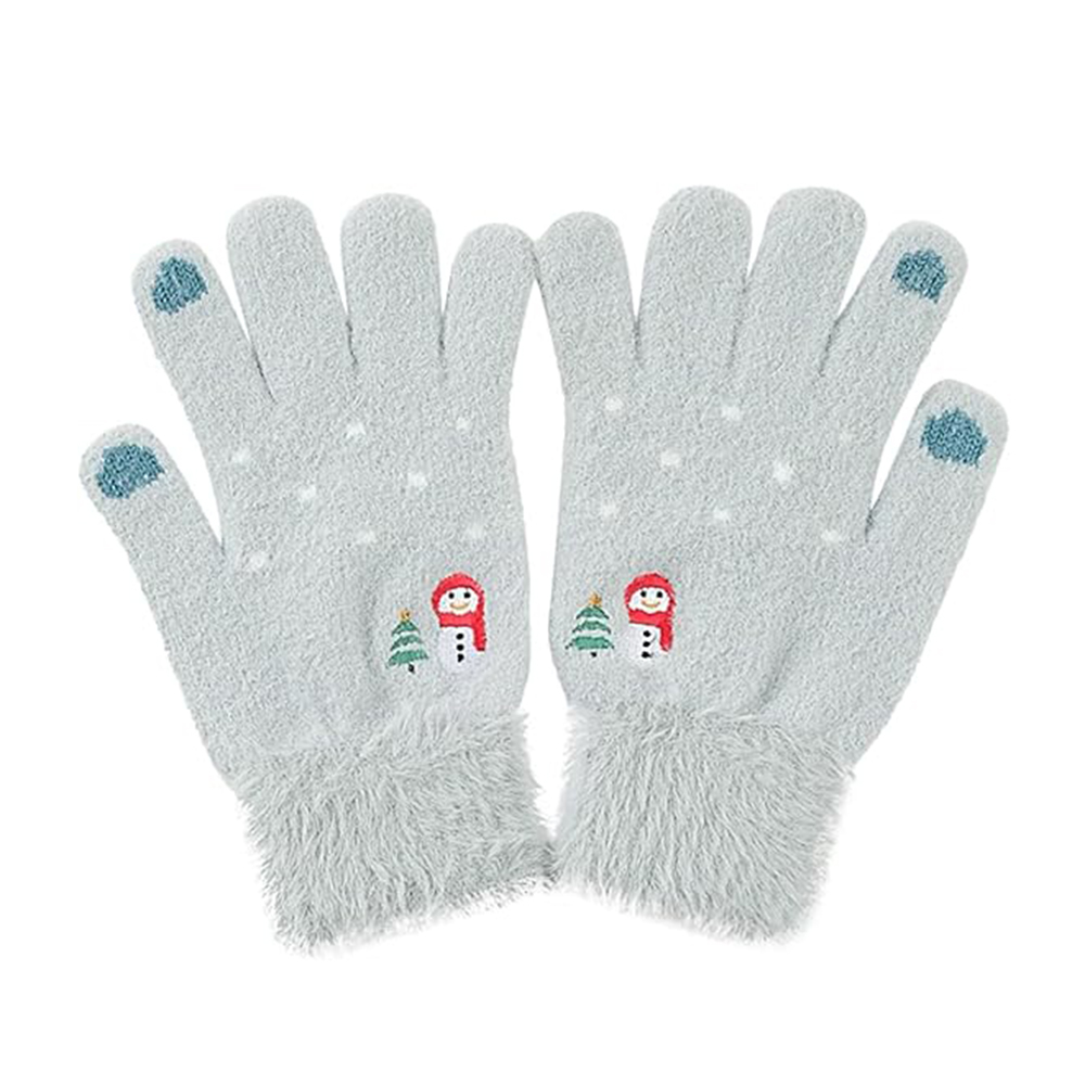 Levně Techsuit Gloves ST0011 z norkové kožešiny velikost 21 cm modré