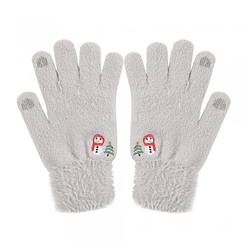 Rukavice Techsuit ST0011 z norkové kožešiny velikost 21 cm šedé