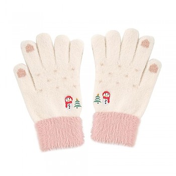 Techsuit rukavice ST0011 z norkové kožešiny velikost 21 cm bílá