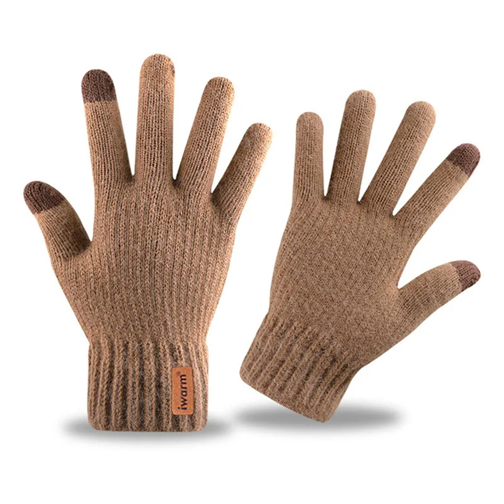 Levně Iwarm rukavice ST0016 z alpaka vlny velikost 22cm kávové