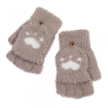 Rukavice Techsuit ST0017 z norkové kožešiny velikost 17 cm khaki