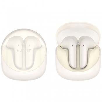 Havit Wireless Earbuds Modern Buds TW974 pro hraní s mikrofonem béžové