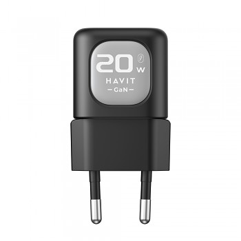 Havit Wall Charger UC220 EU USB Type-C GaN 20W černá šedá