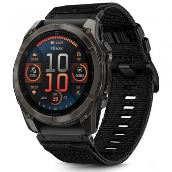 Techsuit řemínek QuickFit 22mm Garmin Fenix Forerunner Approach černý obsidián