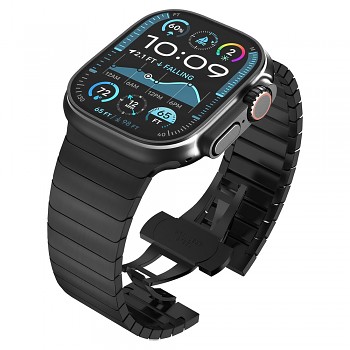 Řemínek Techsuit pro Apple Watch 1-11 SE SE 2 SE 3 (38-42mm) černý