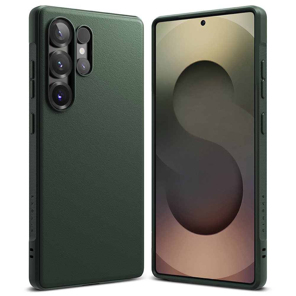 Levně Pouzdro Ringke Onyx pro Samsung Galaxy S25 Ultra tmavě zelené