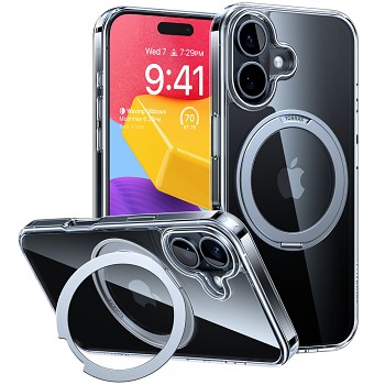 Torras Ostand Pro MagSafe Series iPhone 16 průhledný