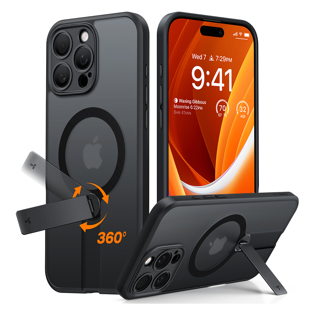 Torras Pstand Spin MagSafe pro iPhone 16 Pro Max černý