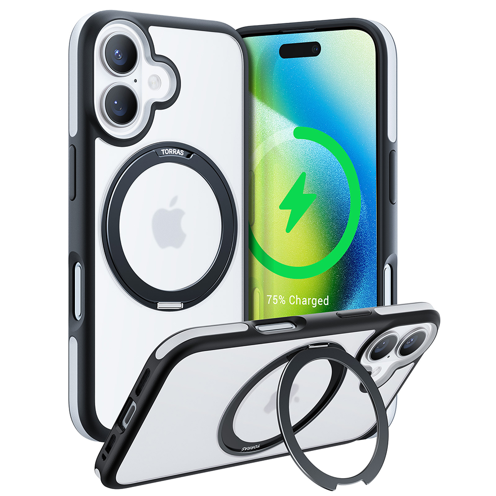 Levně Torras Ostand R Fusion MagSafe Series iPhone 16 Plus černý