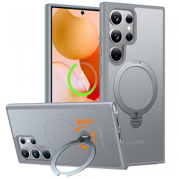 Torras Ostand Spin MagSafe Series Samsung Galaxy S24 Ultra tmavě šedá
