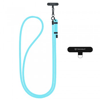 Techsuit Rope Crossbody Strap RCS1-77 pro telefony karabina nylon arktická modrá