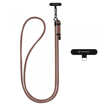 Techsuit Rope Crossbody Strap RCS1-72 pro telefony karabina nylon kávová