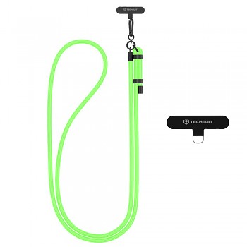 Techsuit Rope Crossbody Strap RCS1-44 pro telefony karabina nylon limetkový květ