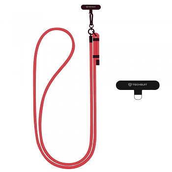 Techsuit Rope Crossbody Strap RCS1-33 pro telefony karabina nylon červený samet