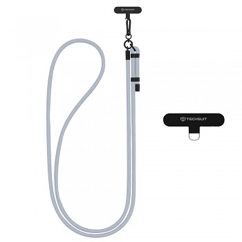 Techsuit Rope Crossbody Strap RCS1-18 pro telefony karabina nylon šedý