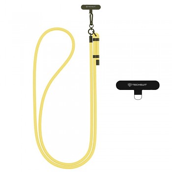 Techsuit Rope Crossbody Strap RCS1-75 pro telefony karabina nylon žlutá