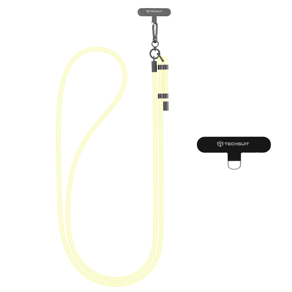 Techsuit Rope Crossbody Strap RCS1-56 pro telefony karabina nylon vanilkový krém