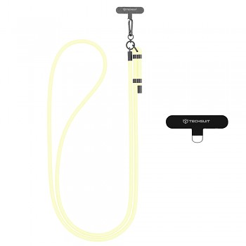 Techsuit Rope Crossbody Strap RCS1-56 pro telefony karabina nylon vanilkový krém
