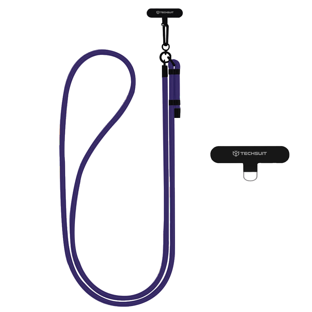 Levně Techsuit Rope Crossbody Strap RCS1-71 pro telefony karabina nylon bouřková noc